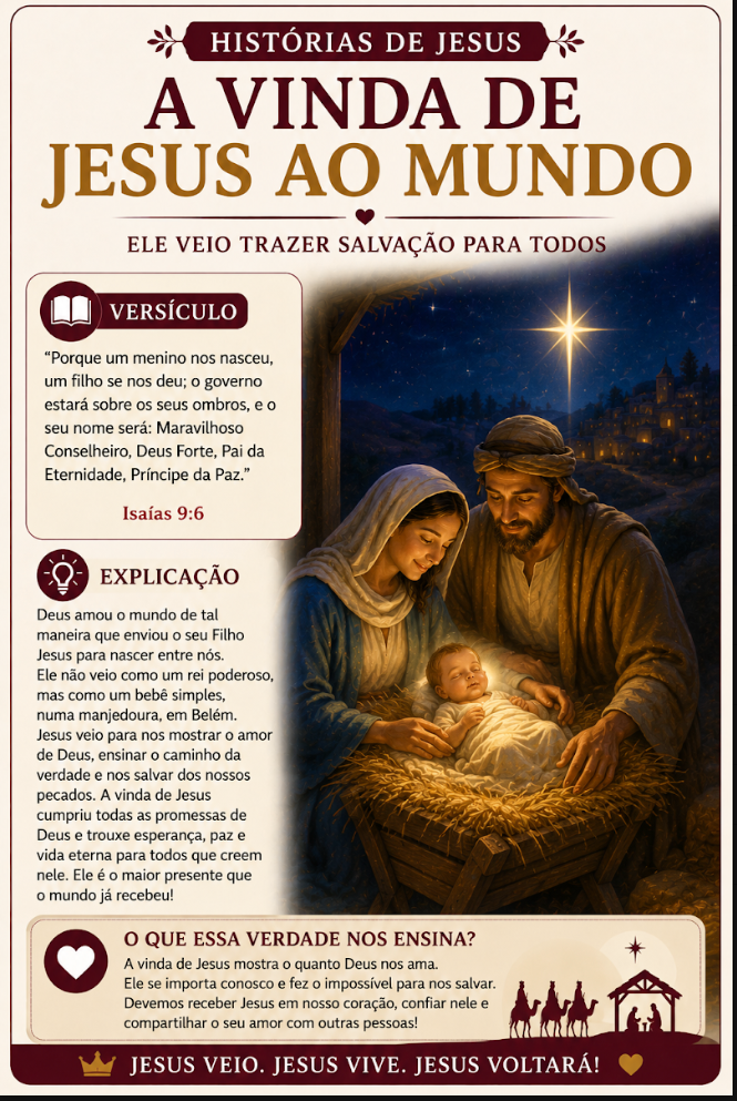 Card A Vinda de Jesus ao Mundo